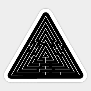 Complicated Geometric Pyramid Maze Sticker